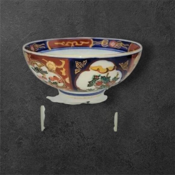 Vintage Japan Gold Imari Porcelain Serving Bowl - Picture 5 of 11